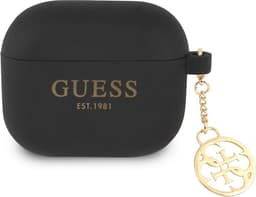 Guess Charms Silicone Case voor Apple Airpods 3 - Zwart — thumbnail 1
