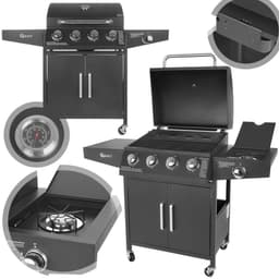 GEKO Gasbarbecue - 5 branders - krachtige 15kW - veelzijdig grillen - mobiel en stabiel — thumbnail 5