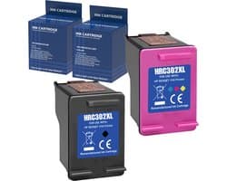 Inktcartridge geschikt voor HP 302XL zwarte kleur compatibel HP DeskJet 1110 1111 2100 2130 2131 2132 3630 3635 Envy 4510 4512 4516 4520 4525 OfficeJet 3800 3830 3838 4650 4655 5200 5232