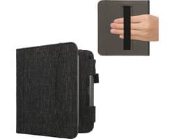 kwmobile Flip cover eReader hoesje geschikt voor Kobo Libra Colour - Met handvat - In donkergrijs