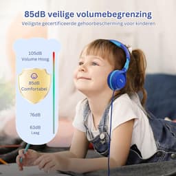 VELTRR® Koptelefoon Kinderen met Draad - Gaming Headset - Blauw — thumbnail 3