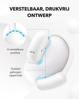 soundcore AeroFit 2 by Anker - Open-ear oordopjes - Niet-intrusief ontwerp - Verstelbaar comfort - Goede pasvorm - Rijke bas - Hi-res audio - 42 uur afspeeltijd - Bluetooth 5.4 - Draadloos opladen - IP55 - Open-ear earbuds — thumbnail 5