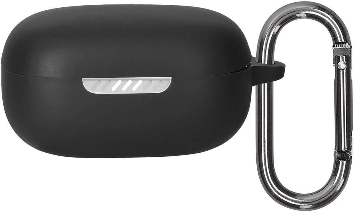 kwmobile cover voor oordopjes case - geschikt voor JBL Live Pro 2 TWS - Trendy beschermhoes draadloze oordopjes in zwart — afbeelding 1