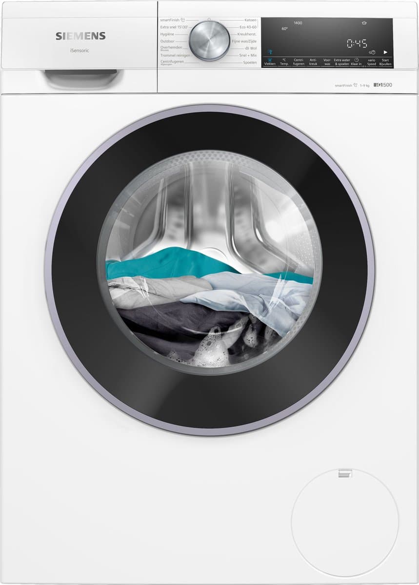 Siemens WG44G2ZLNL- iQ500 - Wasmachine - 9 kg - 1400 rpm - Energielabel A - smartFinish: vermindert kreukels tot 50% - speedPack L: verkort wasprogramma's met varioSpeed — afbeelding 1