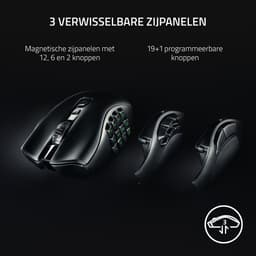 Razer Naga V2 Pro - Draadloze MMO Gaming Muis - 19+1 Programmeerbare Knoppen - 30.000 DPI - Zwart — thumbnail 3