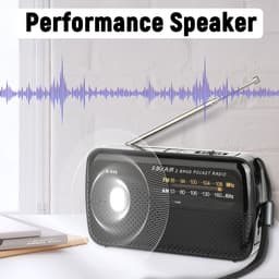 Noodradio - Draagbare radio - 12cm/90g - Gemakkelijk mee te nemen - noodpakket must have - radio op batterijen voor rampen — thumbnail 5