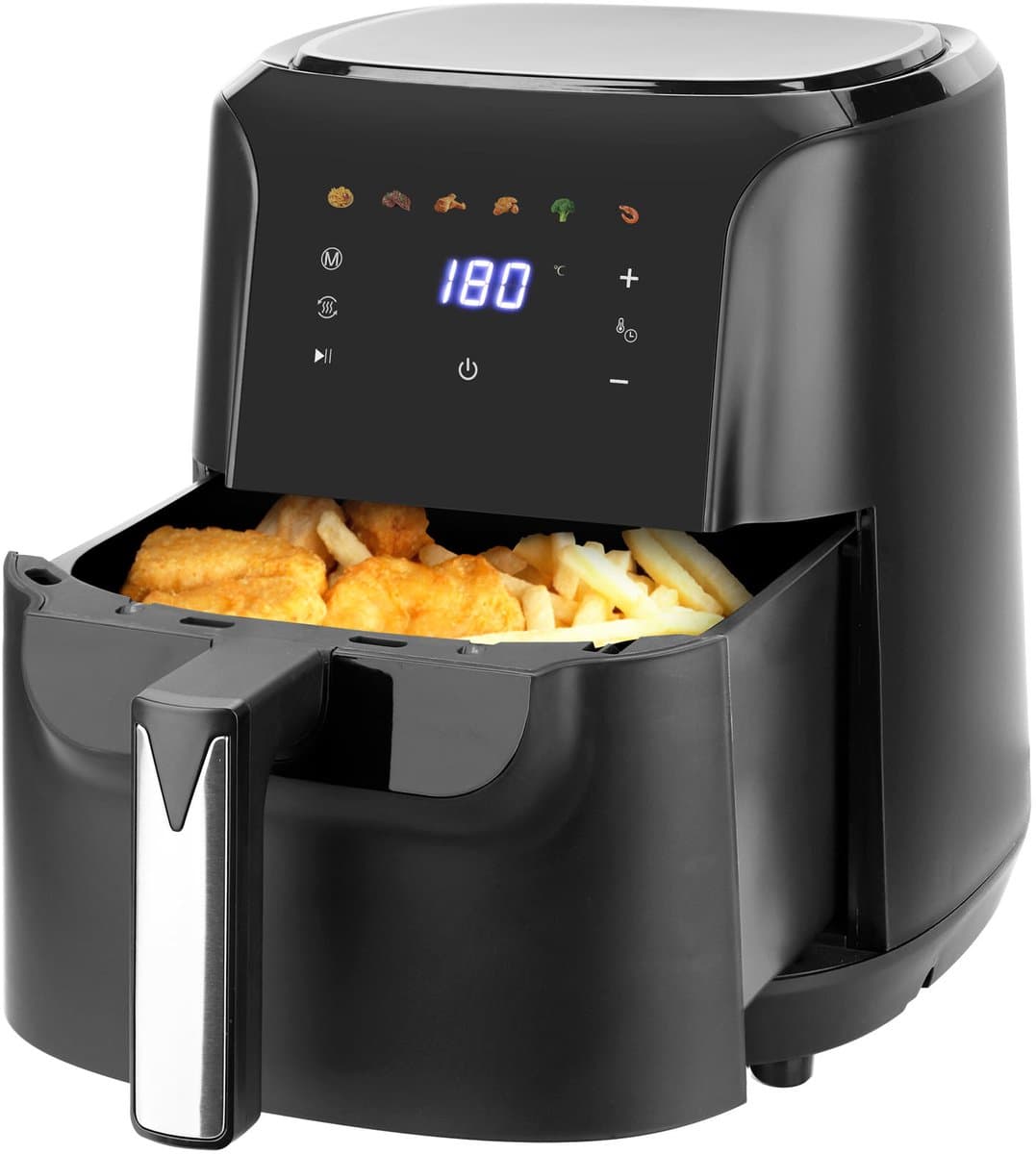 Daily Home - Airfryer - 6 Liter – 1700W Heteluchtfriteuse – Dubbel Verwarmingselement – Temperatuurbereik 80-200°C – ILAG Non-Stick PFAS-vrij – Smart Fryer - Airfryers - — afbeelding 1