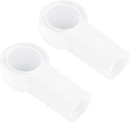 2 stuks vervangende eindkap voor bovenste duwstanggewricht 98656127902, compatibel met Porsche Boxster 986 987 bovenste ondersteuningsbeugel, duwstangkogelgewrichtadapters, wit — thumbnail 1