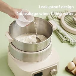 Elektrische Deegmixer - Kneedmachine Huishoudelijk - Zelfgemaakte Pasta - Constante Temperatuur - 5 Liter Capaciteit - Groen — thumbnail 4