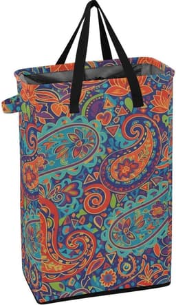 Wasmand - Vuile kleren mand - Ruimte besparen - Opvouwbaar en stevig - 48L - Plaid Vintage — thumbnail 3