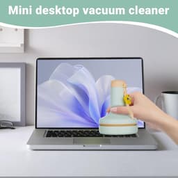 Mini Stofzuiger - Draagbare Cleaner - Bureau Schoonhouden - Twee Zuigmodi - 8.7 x 8.7 x 12 cm - Groen — thumbnail 3