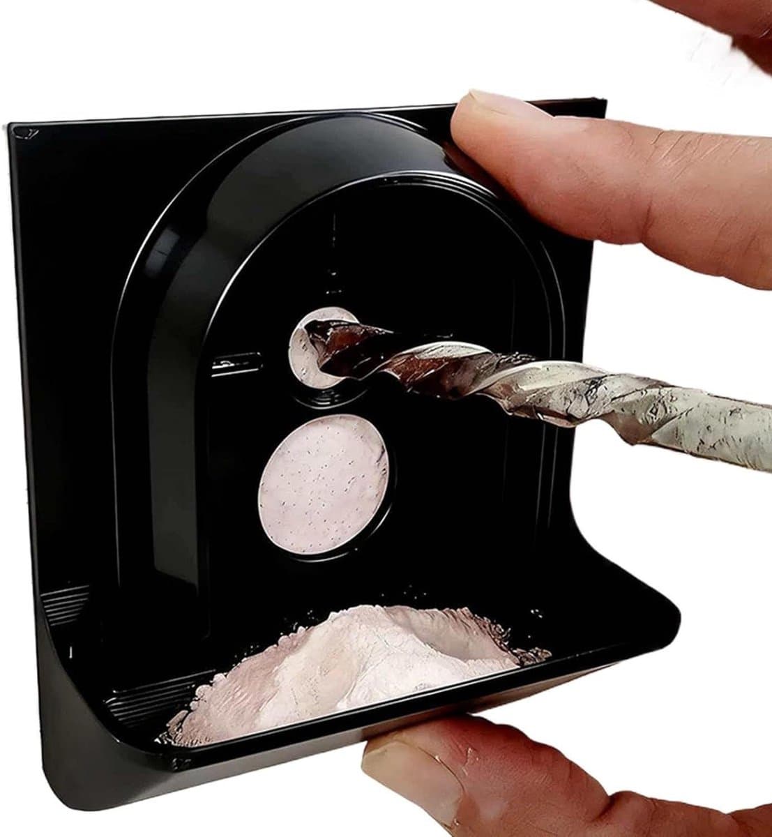 Boorstofvanger - Hulpgereedschap - Netjes Boren - Snelle Installatie - 9x8x4cm - Zwart — afbeelding 1
