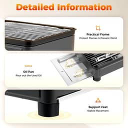 Linkforu – Gas Barbeque – Grillplaat - Compacte TafelBBQ - Grill – Draagbaar – Butaangas - Binnen- en Buitengrill - BBQ Rooster — thumbnail 4