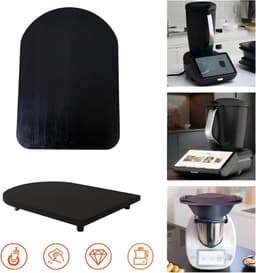 Schuifplankhouder Keukenmachine - Bamboe Houten Plank - Moeiteloos Verplaatsen - Lift-and-Roll Systeem - 15 mm Dik - Houtkleur — thumbnail 5