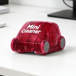 Mini Bureaureiniger - Kantoor Accessoire - Bureau Opruimen - Draagbaar Ontwerp - 8x8x6 cm - Rood — thumbnail 2