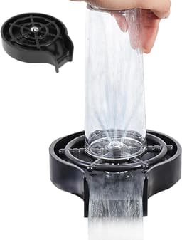 Automatische Kopjeswasmachine - Glazenspoeler Keuken - Snel Glazen Reinigen - 360 Graden Rotatie - 13x14.5 cm - Zwart — thumbnail 1
