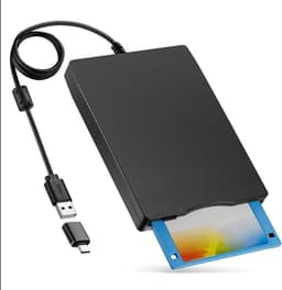 Externe Floppy Disk Drive - Floppy Lezer USB - Oude Data Lezen - Dubbele USB-A & C - 3.5 Inch — thumbnail 1