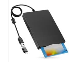 Externe Floppy Disk Drive - Floppy Lezer USB - Oude Data Lezen - Dubbele USB-A & C - 3.5 Inch