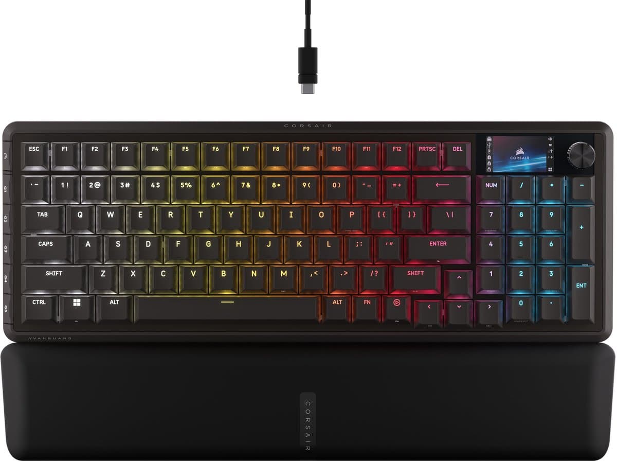 Corsair Vanguard Pro 96 - Mechanisch Gaming Toetsenbord - RGB - Hall Effect - LCD-Scherm - US Qwerty — afbeelding 1