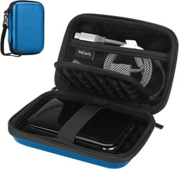 Draagbare 2.5 Inch Externe Harde Schijf Beschermhoes voor SSD en HDD - Schokbestendig, Met Kaartsleuven en Accessoires, Navy Blauw — thumbnail 1