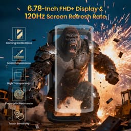 FOSSiBOT F113 Robuste Smartphone 5G - 36GB RAM - 256GB ROM - 6,78 inch 120Hz 2,4K FHD+ IPS - 20000mAh 33W - IP68/IP69K Waterdicht Telefoon - Android 15 - GPS NFC — thumbnail 2