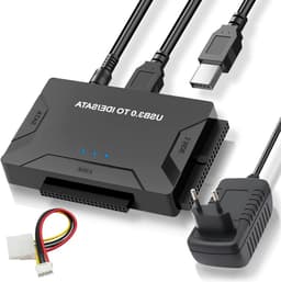 USB 3.0 naar IDE/SATA Hard Drive Adapter voor 2.5" en 3.5" HDD, 5Gbps, Compatibel met Windows en Linux, Met Voedingsschakelaar — thumbnail 1