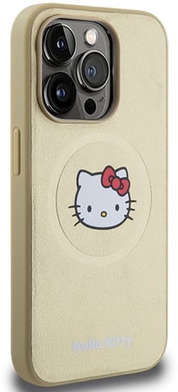 Hello Kitty Serie - iPhone 15 Pro Max Hoes - MagSafe - Goud - Leren Afwerking — thumbnail 2