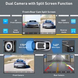 Navigatiesysteem Auto - Dashcam voor auto - GPS Navigatie - Draadloze - 2.5K DVR - Bluetooth Audio - ADAS Systeem - 9" - Achteruitrijcamera - Spraakbesturing — thumbnail 5