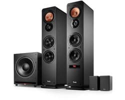 Teufel Ultima 40 ACTIVE 3 Club Edition 4.1 Bluetooth surroundsysteem met draadloze actieve achterluidsprekers en krachtige subwoofer, basreflex, ingebouwde versterker, HDMI ARC CEC‌ - zwart