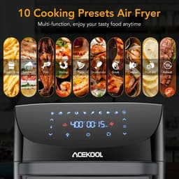 DIMICO - Airfryer 18L - 10 in 1 Heteluchtfriteuse met Touchscreen - 1800W XL Air Fryer Broodrooster - Digitale Convectie Oven - Bakken en Grillen — thumbnail 4