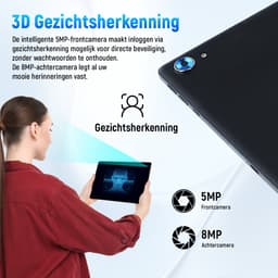 Hotlight 10.1 Kindertablet - Android 16 tablet - 6+24GB RAM- 128GB ROM - Gemini AI- Met Toetsenbord, Muis, Oordopjes & Bescherming – Zwart — thumbnail 4