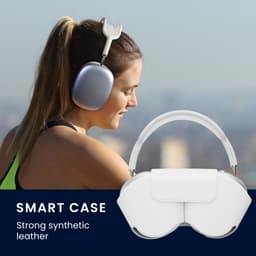 kwmobile cover voor over-ear koptelefoon - Compatibel met Apple AirPods Max / AirPods Max 2 - Van polyester - In wit — thumbnail 3