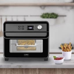 Heteluchtfriteuse - Airfryer Oven - Gezond Koken - 12 Programma's - 22 Liter - Zwart — thumbnail 4