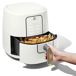 Airfryer met Touchscreen - Heteluchtfriteuse - Snelle Maaltijden Bereiden - Krachtig 1700 Watt Systeem - 227 Kwarts - Wit — thumbnail 5