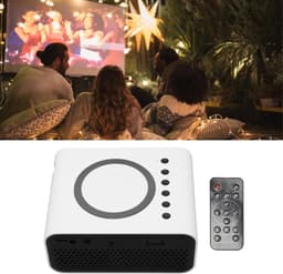KZQ Mini Projector - Draagbaar Full Hd 1080p Led Projector Met Wifi - Geschikt Voor Telefoon En Computer - Ideaal Voor Thuis Slaapkamer Tuin Binnen Buiten Kamperen En Voetbal Kijken - Zwart — thumbnail 4