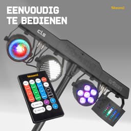 Feestverlichting op statief - BeamZ CLS Triton Partybar - Discolampen - DMX en muziekmodus - RGBW — thumbnail 5