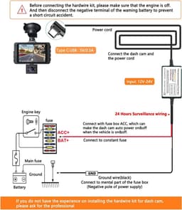Zeynomax - Dash Cam Hardwire Kit - USB Type C - Laagspanningsbeveiliging - 13ft Oplaadkabel - 24-uurs Bewaking - Auto Dash Camera - Geschikt voor Au.. — thumbnail 3
