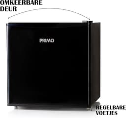 Mini Koelkast - Compact Koelen - Extra Ruimte - Omkeerbare Deur - 43 Liter - Zwart — thumbnail 5
