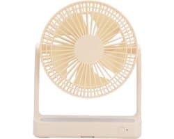 Bureauventilator - Tafelventilator - Persoonlijke Koeling - 360 Graden Rotatie - 18.5x7x23.5cm - Wit
