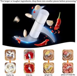 Mini Foodprocessor - Keukenmachine Hakker - Snel Ingrediënten Snijden - Draadloos USB Oplaadbaar - 250ml Capaciteit - Groen — thumbnail 4