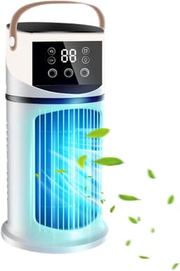 Draagbare Airco - Mini Koeler - Persoonlijke Verkoeling - 9 Snelheden - 600ml Tank - Wit — thumbnail 1