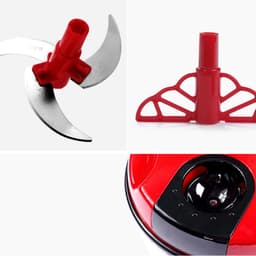 Handmatige Keukenmachine - Trekkoord Hakker - Groenten Snijden - Vaatwasmachinebestendig - 20 cm Hoog - Rood — thumbnail 3