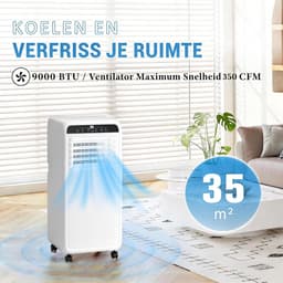 Draagbare Airco - Mobiele Koeler - Ruimte Koelen - 3-in-1 Functie - 9000 BTU - Wit — thumbnail 4