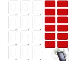 24 Stuks Zelfklevende Pads en Folies voor Dashcam, 12x 5x3cm + 12x 8x8cm Antistatisch, Extra Sterke Hechting voor Betrouwbare Bevestiging