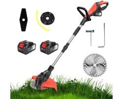 Dailygoods 9 inch borstelloze elektrische grasmaaier, telescopische grastrimmer, snoerloze tuin grasmaaier, trimmer gere