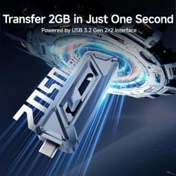 Externe SSD - Snelle Opslag - Bestanden Overzetten - Type C A - 1TB - Zwart — thumbnail 2