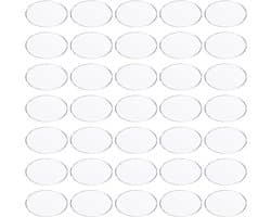 50 Stuks 5x2.5cm Heldere Ovale Miniatuurbases van Acryl voor Wargaming, Bordspellen en Verzamelfiguren