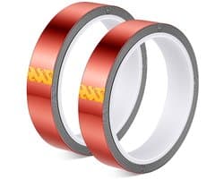 2 Rollen 20mm Hittebestendige Tape, 66m Polyimide Isolatietape voor Elektronische Circuitborden, Ideaal voor Solderen en Thermisch Overdracht