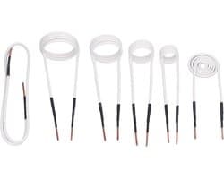 Inductie Verwarmingsspoel Set - 6 Stuks met 2,5 mm Messing, 20-50 mm Spoelen, Voorvormen en Opbergdoos