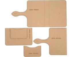 Acryl sjablonen set voor leren quiltpatronen, inclusief portemonnee en paspoort tas, ideaal voor DIY hobbyprojecten en laser snijden